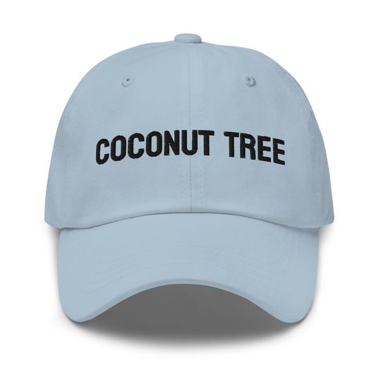 coconut tree embroidered baseball cap