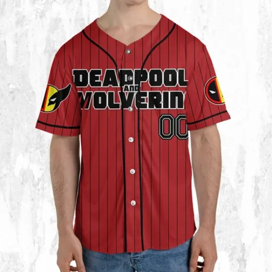 Custom Disney W and D Friendship Deadpool Baseball Jersey