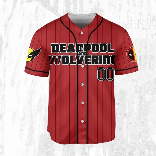 Custom Disney W and D Friendship Deadpool Baseball Jersey