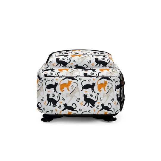 Multiple Cats Stretching Backpack - Lightweight, Waterproof Polyester Bag for Cat Lovers, Durable with Adjustable Straps - Made in USA