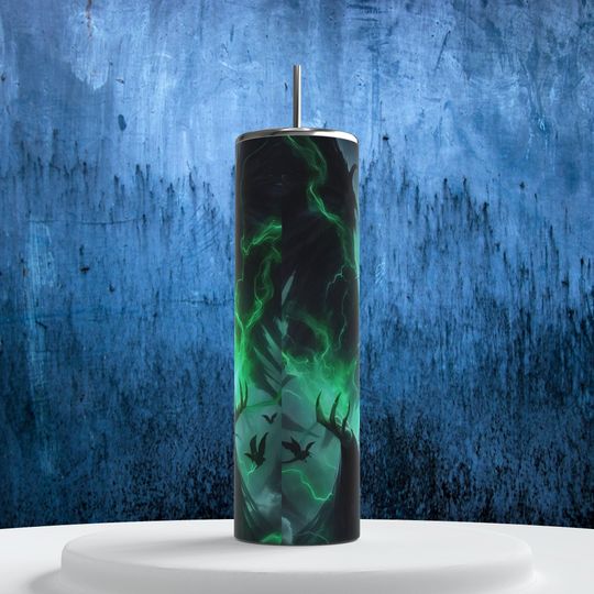 Spooky Maleficent Tumbler - Halloween Witchy Drink Cup