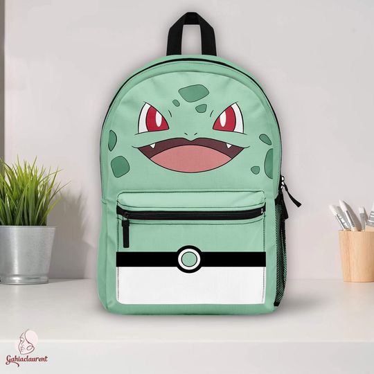 Bulbasaur School Backpack | Bulbasaur School Bag | PKM Anime Backpack | Bulbasaur Squirtle Charmander | Gamer Backpack | Back to School