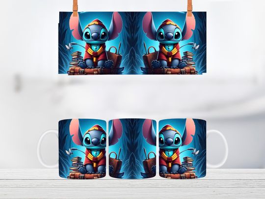 Cute Stitch Halloween Mug Wrap,  Mug Wrap Sublimation Design