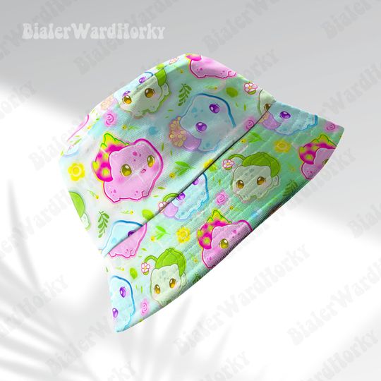 Bulbasaur Bucket, Funny Grass Type Unisex Anime Bucket Gifts, Bulbasaur Hat