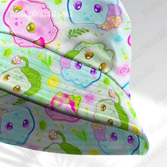 Bulbasaur Bucket, Funny Grass Type Unisex Anime Bucket Gifts, Bulbasaur Hat