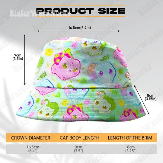 Bulbasaur Bucket, Funny Grass Type Unisex Anime Bucket Gifts, Bulbasaur Hat