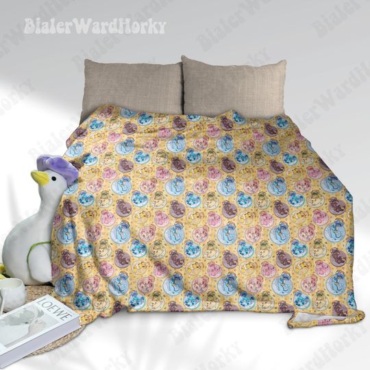 Eevee Evolution Bottled Magic Fleece Blanket, Fleece Blanket, Anime Blanket Eevee Evolution, Gifts