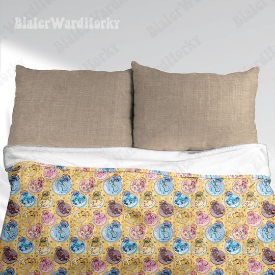 Eevee Evolution Bottled Magic Fleece Blanket, Fleece Blanket, Anime Blanket Eevee Evolution, Gifts