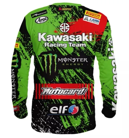 Personalized- Kawasaki Limited Edition 3D Racing Long Sleeve T-Shirt