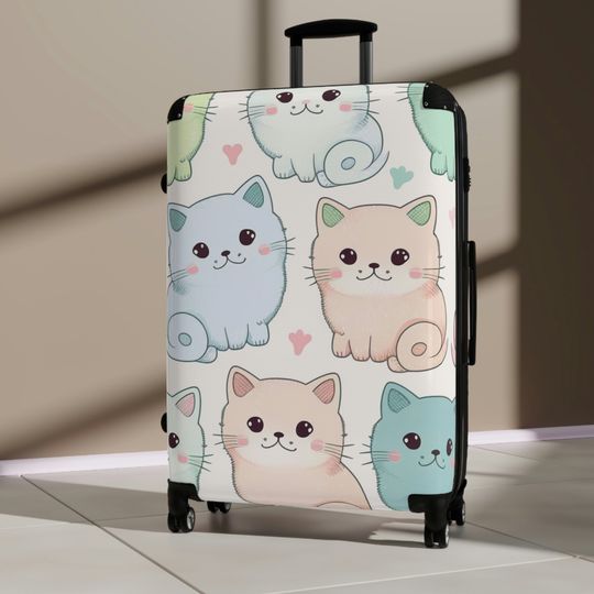 Kittens Suitcase, Travel Luggage, Gift For Her, Gift For Him
