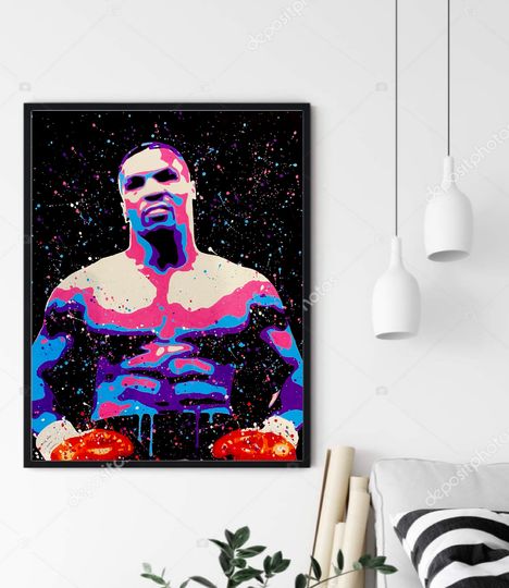 Mike Tyson Poster - Hand Painted Art Prints - Poster - Gift
