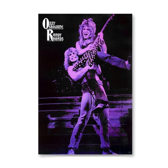 Randy Rhoads and Ozzy Osbourne Poster, High Quality Canvas Print Art Posters, Gift for her, Gift for Him, Unframed