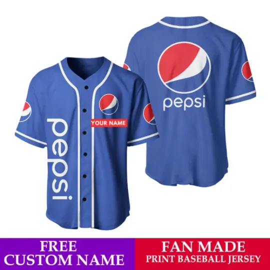 Personalized Pepsi Soda 3D Baseball Jersey, All Over Print Best