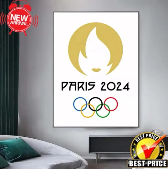 2024 Olympics Paris Art Poster, No-Framed