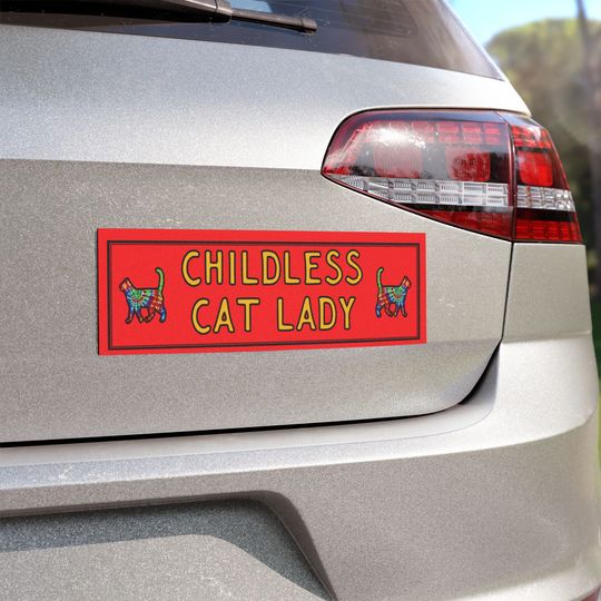 Childless Cat Lady Car Magnet | Car Magnet