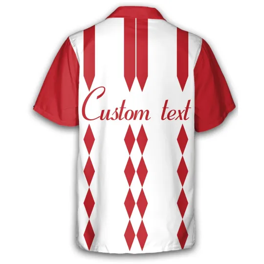 Custom Bowling Shirt For Men, Diamond Personalize Name Bowling Hawaiian Shirt