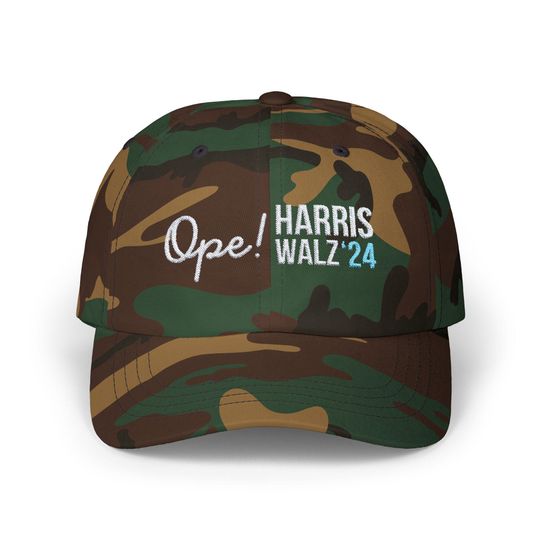 Midwest Ope Harris Walz Embroidered Dad Hat, Kamala Harris Classic Dad Cap