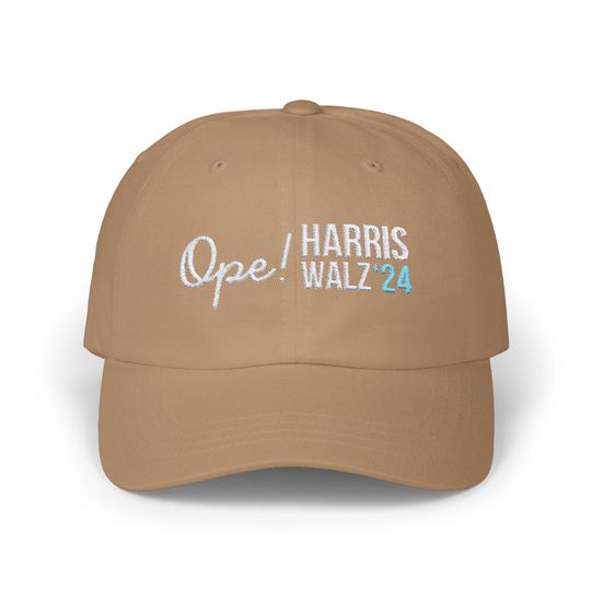Midwest Ope Harris Walz Embroidered Dad Hat, Kamala Harris Classic Dad Cap