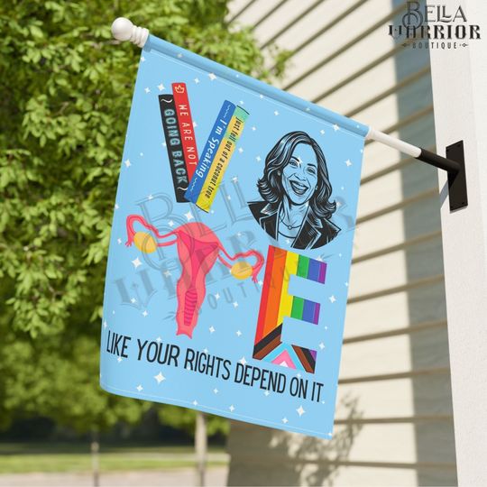 Kamala Harris Vote Garden Flag, Democrat Equality Yard Sign,