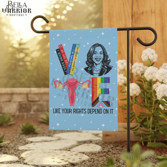 Kamala Harris Vote Garden Flag, Democrat Equality Yard Sign,