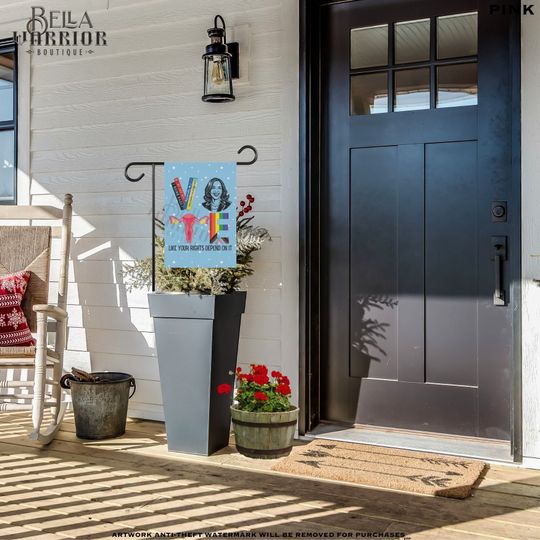 Kamala Harris Vote Garden Flag, Democrat Equality Yard Sign,