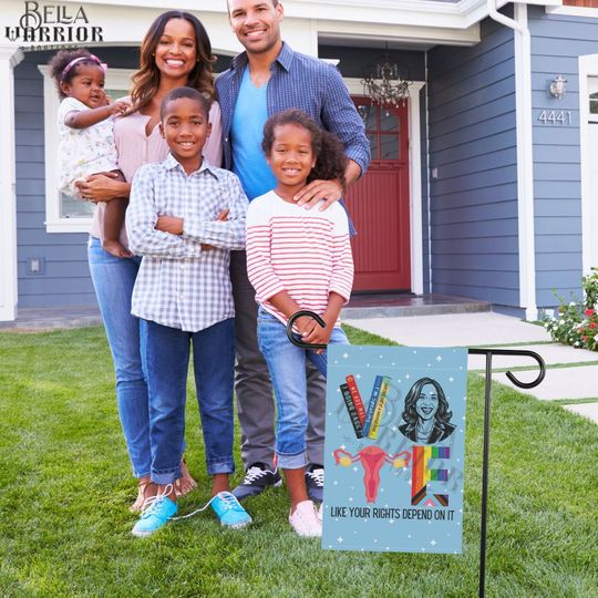 Kamala Harris Vote Garden Flag, Democrat Equality Yard Sign,