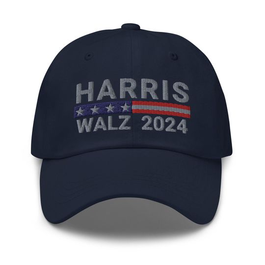 Harris Walz 2024 Hat, President Harris, Embroidered Dad Cap, Harris Walz 2024 Dad Hat