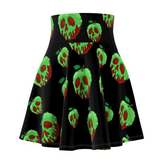 Poison Apple Evil Witch Snow White Thrills and Chills Women's Skater Skirts