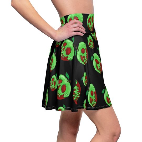 Poison Apple Evil Witch Snow White Thrills and Chills Women's Skater Skirts