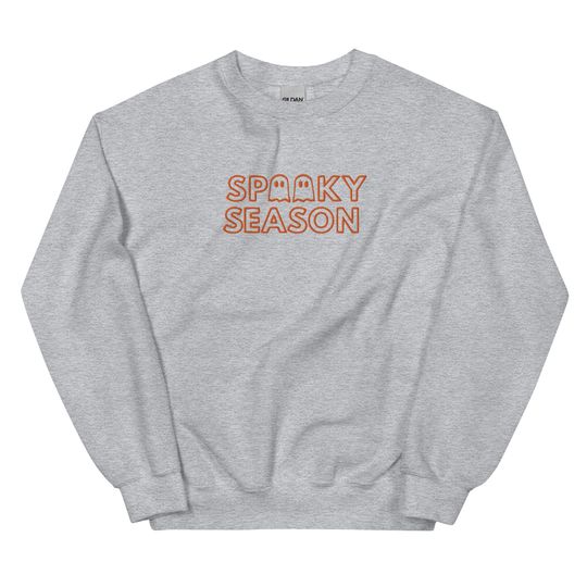 Spooky Season Embroidered Sweatshirt, Crewneck Sweatshirt