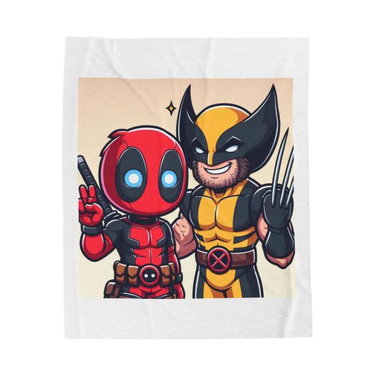 Deadpool and Wolverine Buddies Blanket