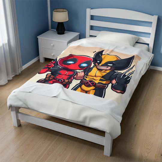 Deadpool and Wolverine Buddies Blanket