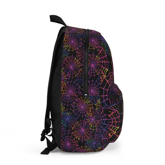 Neon Rainbow Spiderweb Backpack | Stylish and Durable School Bag | Perfect for Everyday Use