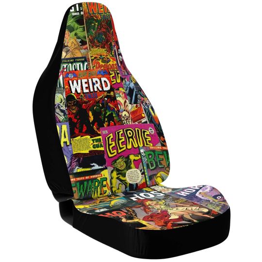 1950s Horror Comic Art - Car Seat Covers