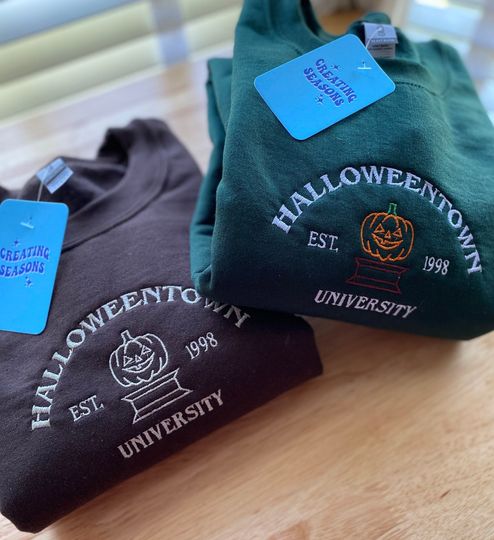 Halloweentown University Embroidered Sweatshirt | Fall Sweater