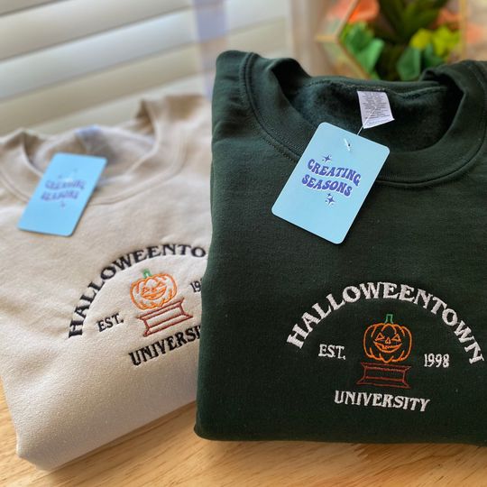 Halloweentown University Embroidered Sweatshirt | Fall Sweater