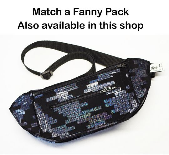 Festival Leggings Men's in Black Holographic Iridescent