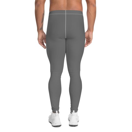 Gray Mens Leggings | Workout Leggings | Solid Color | Running Leggings