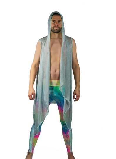 Neon Leggings Meggings Mens Leggings with pockets, EDC Outfit Burning Man