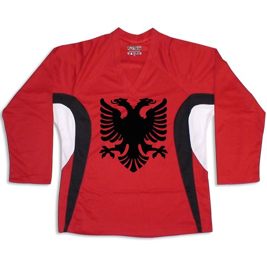 Customized Albania Eagle Hockey Jersey-Including Name