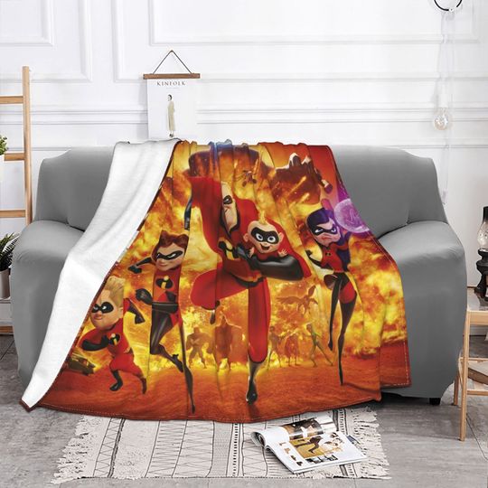 Custom Name Blanket Disney The Incredibles Tapestry Personalized Blankets Birthday Gift Customized DIY