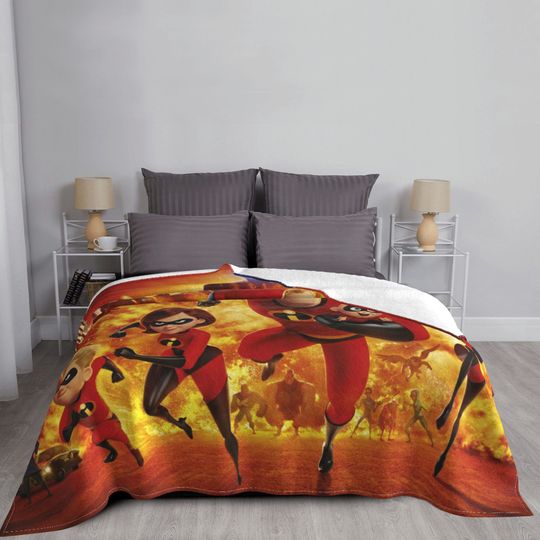 Custom Name Blanket Disney The Incredibles Tapestry Personalized Blankets Birthday Gift Customized DIY