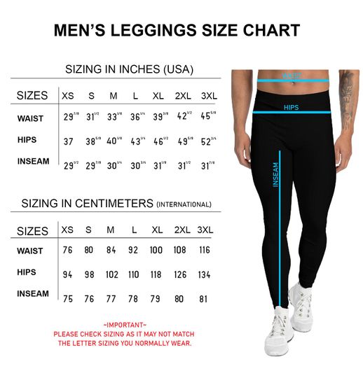 Men's Leggings, XS-3XL, Spandex, Tights, Psychedelic, Activewear, Stretch Pants