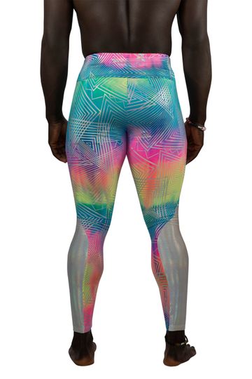 Neon Leggings Meggings Mens Leggings with pockets, EDC Outfit Burning Man