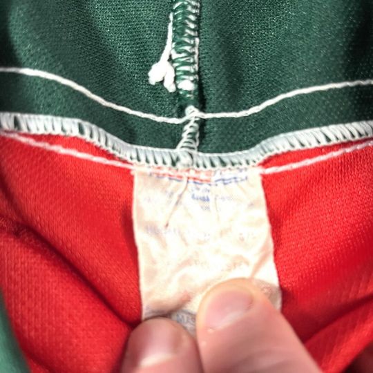 Vintage 1990s New Jersey Devils Christmas Jersey Medium Red Green CCM Maska