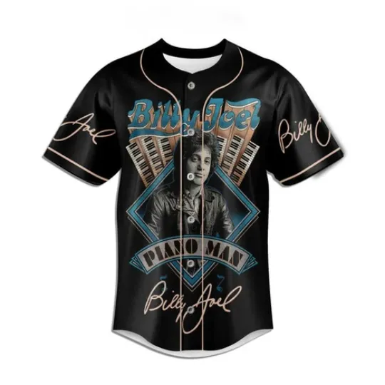 Billy Joel Piano Man Personalized Baseball Jersey