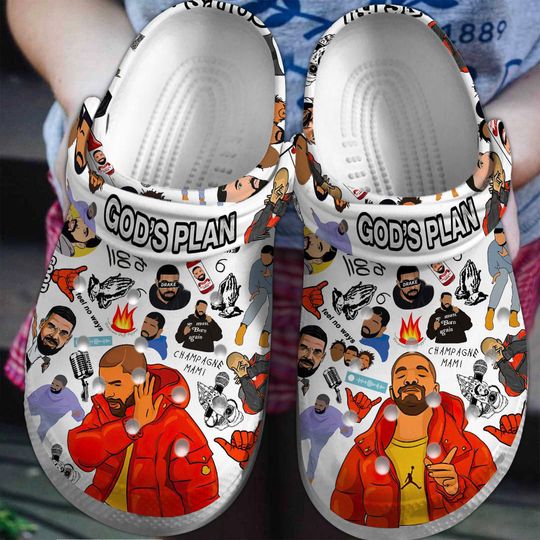 Drake Clogs, Custom Rap Edition, Holiday Present, Gift for Music Lovers