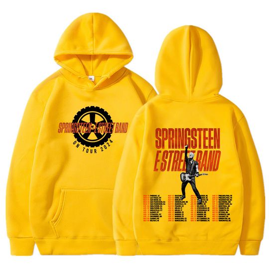 Bruce Springsteen and E Street Band 2024 Tour Hoodies, Men Women Fashion Harajuku Long Sleeve Oversized Streetwear