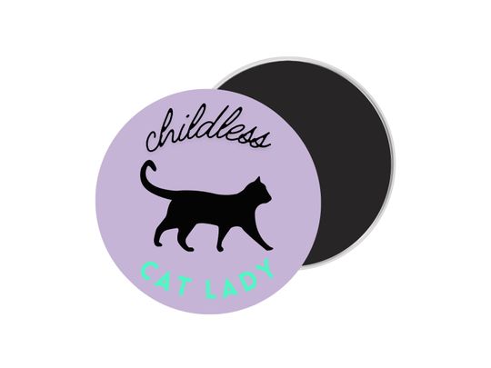 Childless Cat Lady | Cat Lady Button | Kamala Harris 2024 Button | Comma La Pin