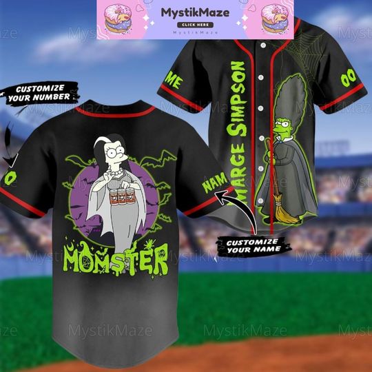 Halloween The Simpsons Jersey, Personalized Marge Simpson Jersey Shirt
